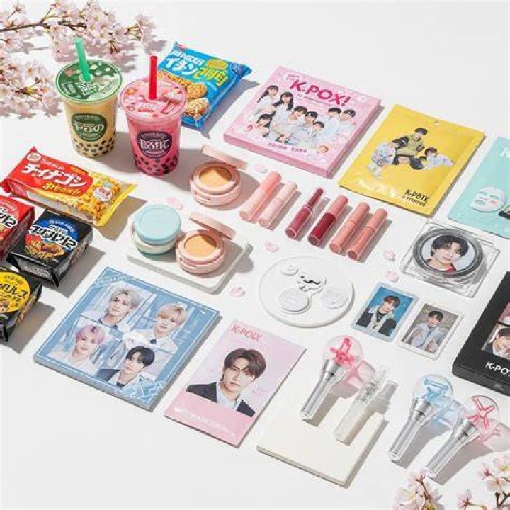K-POPグッズと韓国コスメの店内陳列イメージ
